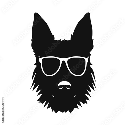 German Shepherd Silhouette 
