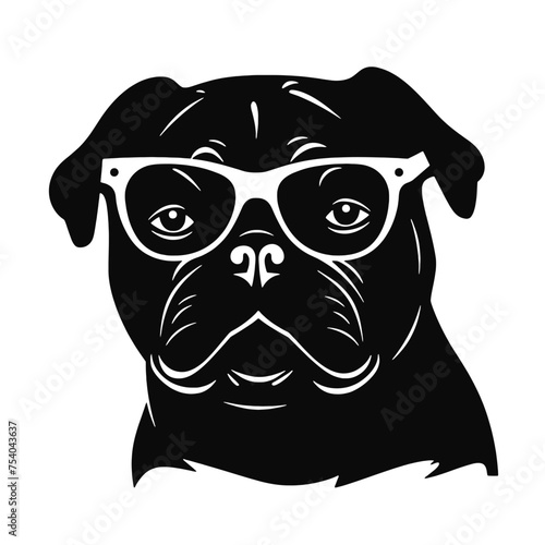 Pug dog - isolated vector illustration