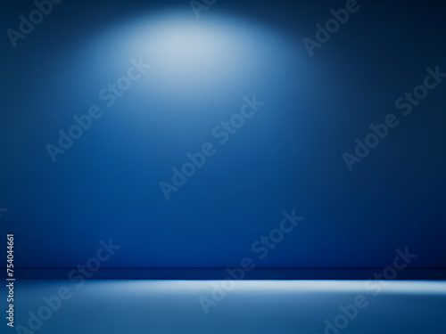 Studio background concept abstract empty light gradient dark blue studio room background for product