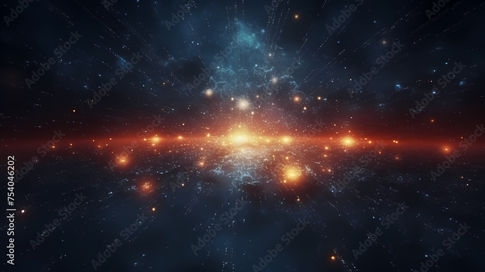 In a mesmerizing celestial spectacle, ethereal beams of light converge into a stunning sight In a mesmerizing celestial spectacle, ethereal beams of light converge into a stunning sight