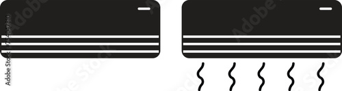 Set of Air conditioner Fill icons. Vectors from hotel and restaurants. Air conditioner vent heat on transparent background. Air flow condition cool icons related to electronics, Household appliances.