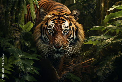 tiger in the jungle, tiger roaring © Salawati