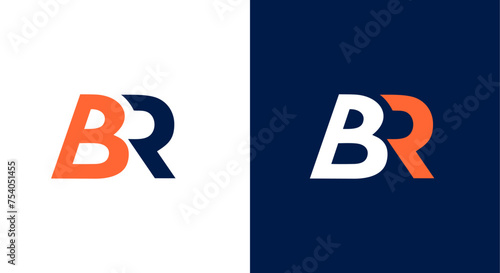 Br,r,rb logo,b and rb. initial letter logo photo