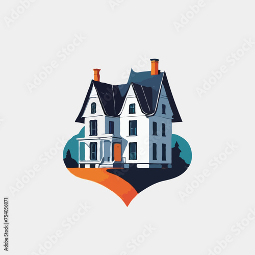 house on a white background