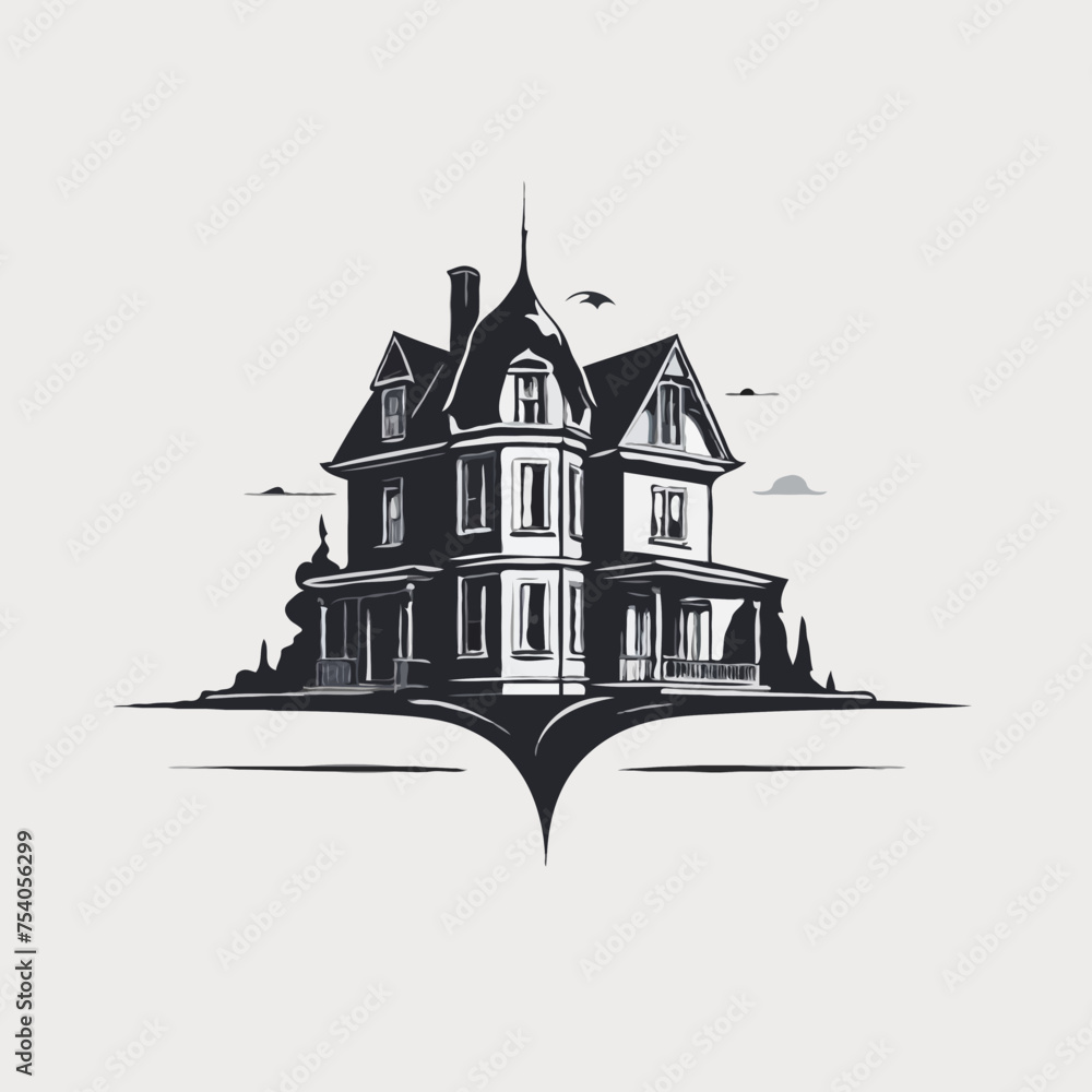 house on a white background house on a white background