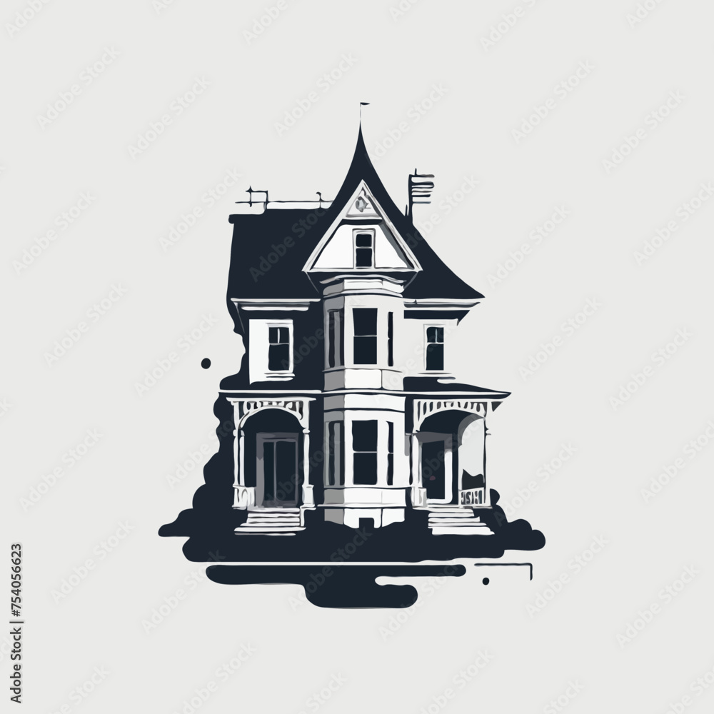 house on a white background