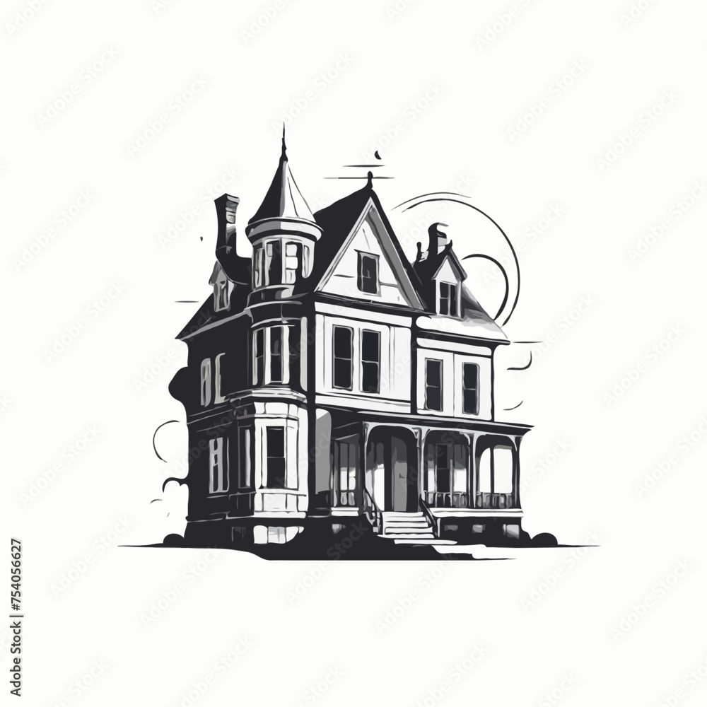 house on a white background