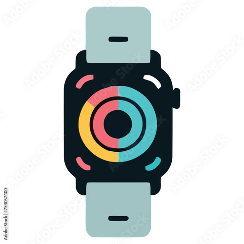 illustration of technology concept. VR-glasses, smartphones, smart speakers, tablets, smart watches