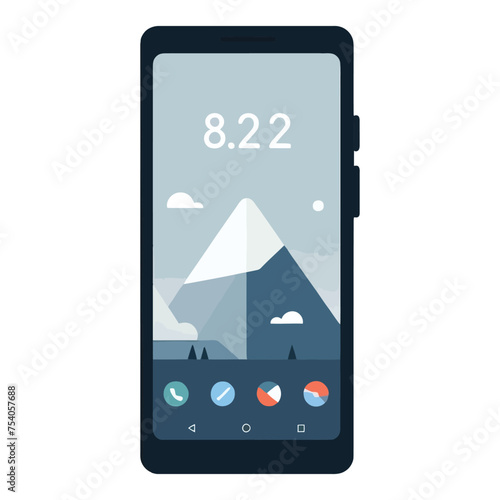 illustration of technology concept. VR-glasses, smartphones, smart speakers, tablets, smart watches
