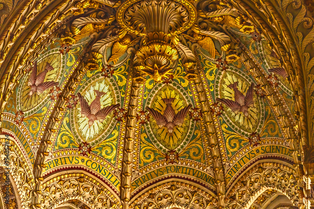 Holy Spirit Painting Mosaic Basilica of Notre Dame Lyon France