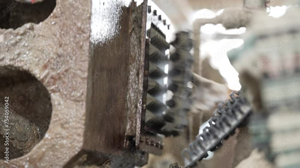 Close-up view of egg tray-making machine. Egg tray made of cardboard Close-up view of egg tray-making machine. Egg tray made of cardboard