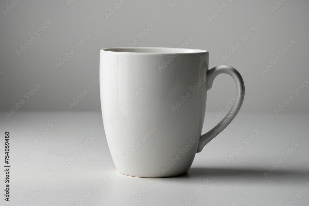 Clean white mug on white background Clean white mug on white background