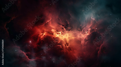 RED NEBULA BACKGROUND WALLPAPER.