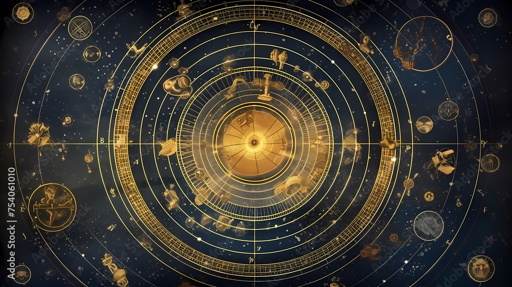 Obraz premium Blue technology infographic