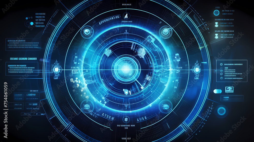 Blue technology infographic Blue technology infographic