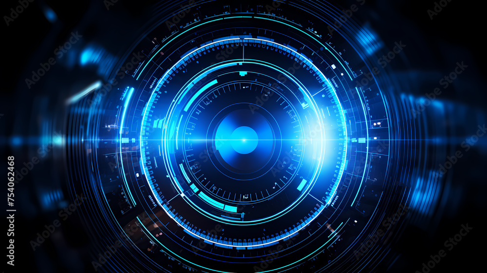 Blue technology infographic Blue technology infographic