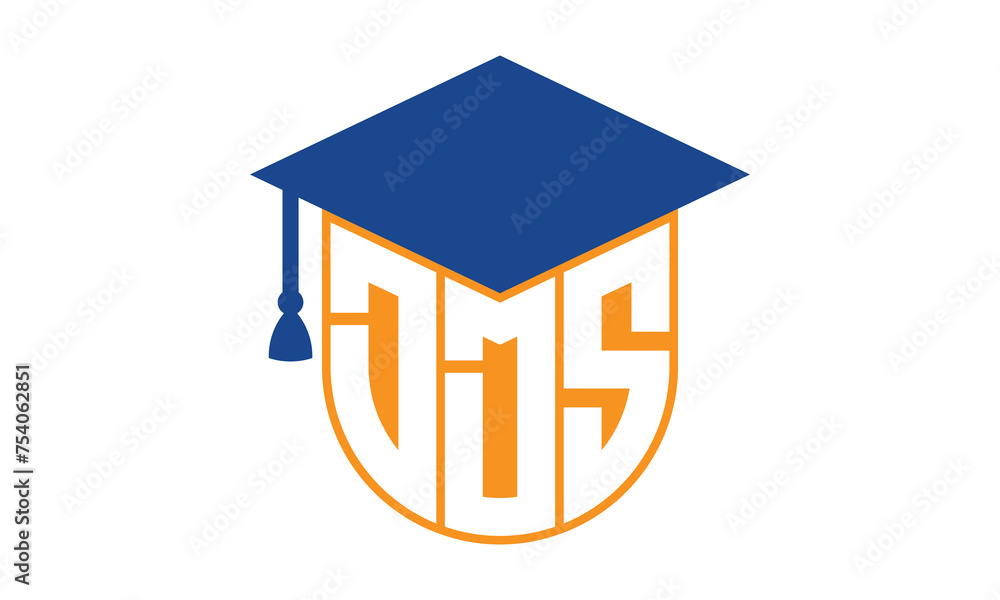 DDS initial letter academic logo design vector template. school college ...