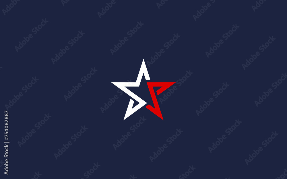 letter s with star logo icon design vector design template inspiration