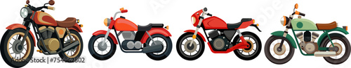Minimalist bike car, umbrella Silhouette Vector Graphics element illustration