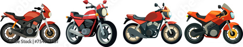Minimalist bike car, umbrella Silhouette Vector Graphics element illustration