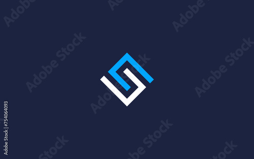 letter sc with square logo icon design vector design template inspiration