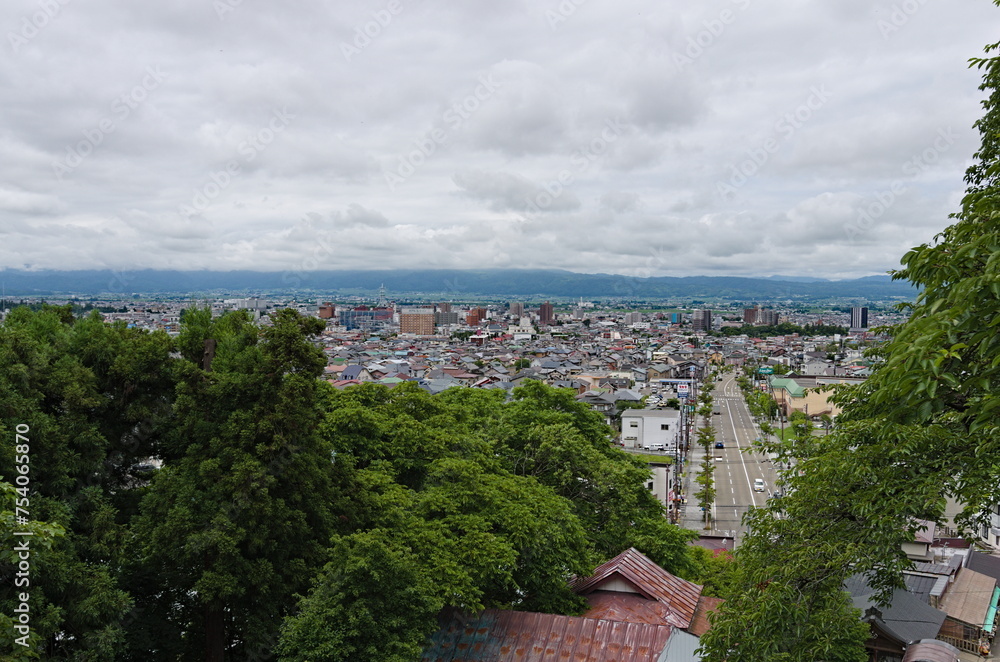飯盛山から見る会津若松