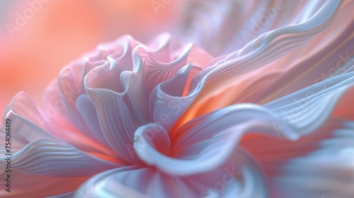 Daisy Delight: Wavy patterns adorn extreme macro shots of 3D daisy petals, captivating with their layered beauty.