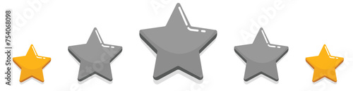 Rating Stars Review with 2 Yellow Stars