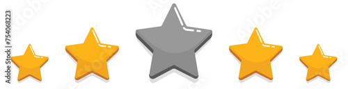 Rating Stars Review with 4 Yellow Stars