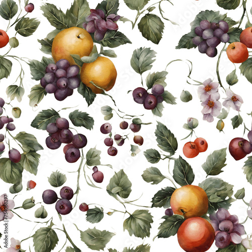 small textured fruit and vine florals  - 1