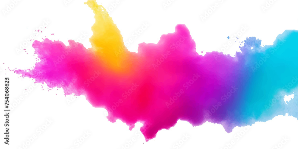 HD bright colorful  fogy  color explosion burst isolated white background.