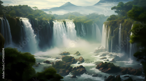 majestic wilderness waterfall