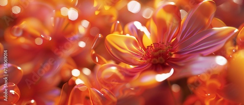 Fluid Petal Symphony: Daisy petals dance in a symphony of fluid movements, their liquid form creating harmonious patterns.