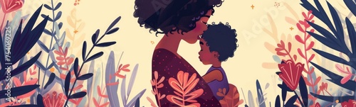 Motherhood concept background. Banner