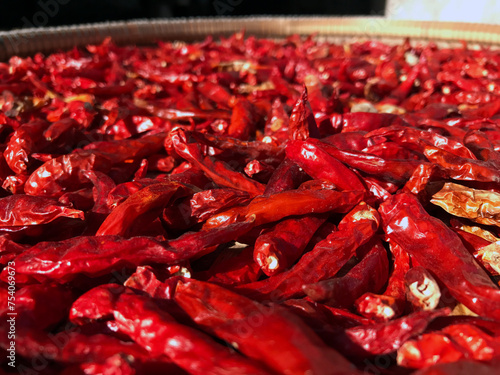 dried red chilies for ingredient cooking, asia spicy food