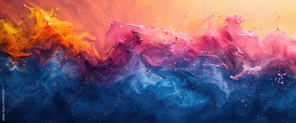 Abstract splash background for graphics use. Created with Ai - obrazy, fototapety, plakaty 