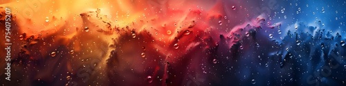 Vibrant Raindrop Wallpaper in Colorful Gradient Atmospheric, Dynamic, and Engaging