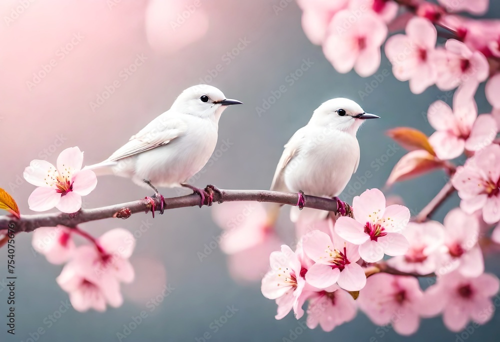 two birds on a branch