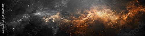 Dark Stormy Sky with Flames and Galaxy Background, To provide a dramatic and unique background for a video game or sci-fi design project, showcasing