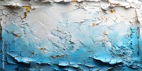 Abstract Blue and White Textured Background with Peeling Paint, To provide a unique and expressive background for various design projects, including