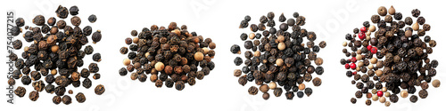 mix black pepper   Hyperrealistic Highly Detailed Isolated On Transparent Background Png File