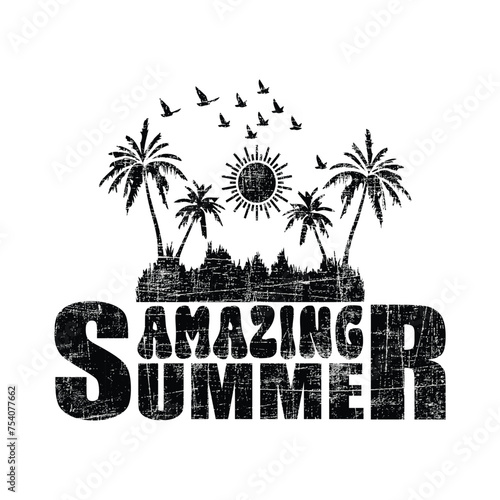 Amazing Summer Dream t-shirt design black color