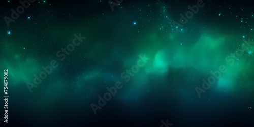 Green and blue lights casting an ethereal glow on a dark color gradient background, with a grainy black backdrop adding visual interest to the webpage header design.