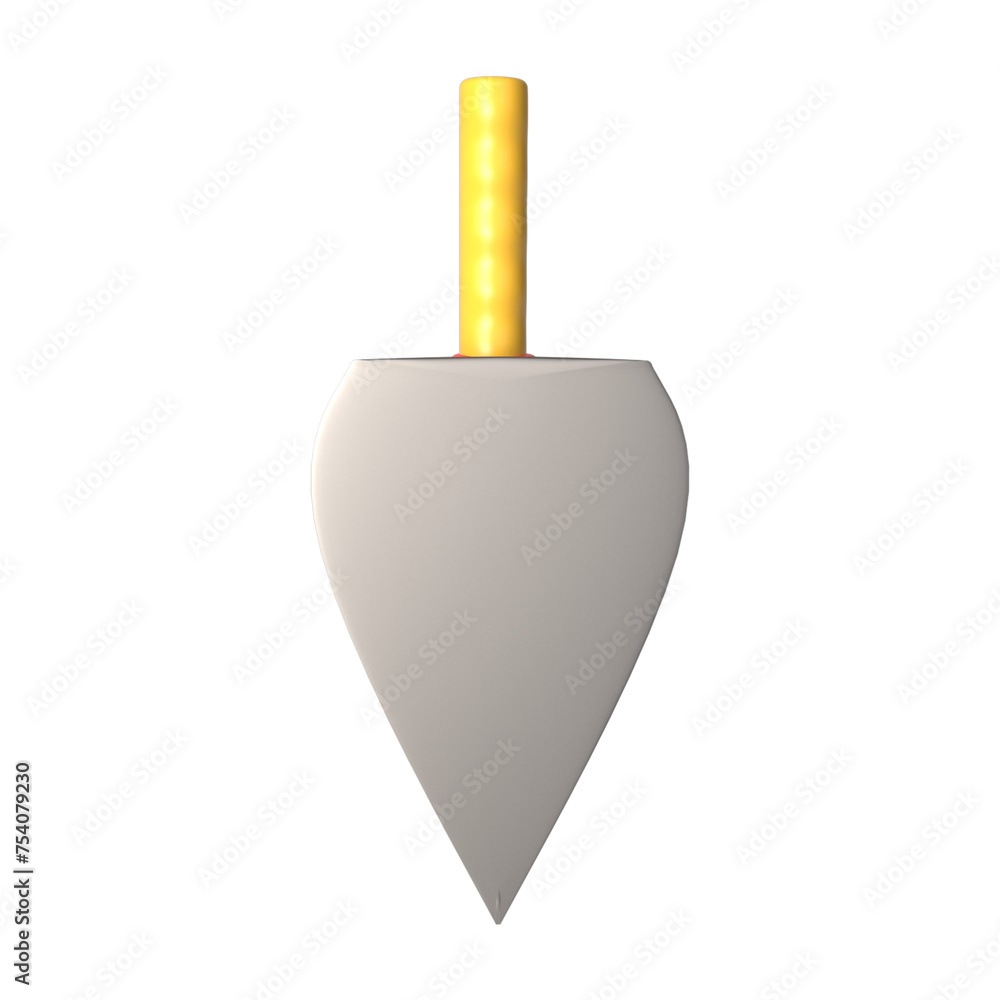 3D Realistic Masonry Trowel Tool Rendering 3D Realistic Masonry Trowel Tool Rendering