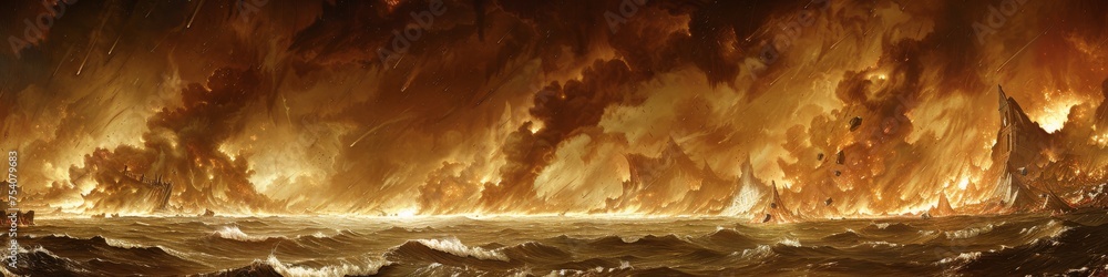 Molten Lava Erupts from Oceanic Vents, Illuminating the Night with Fiery Splendor Molten Lava Erupts from Oceanic Vents, Illuminating the Night with Fiery Splendor