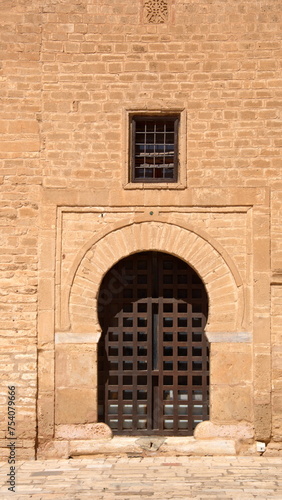 Door off the inner courtyard from the Great Mosque of Kairouan, in Kairouan, Tunisia