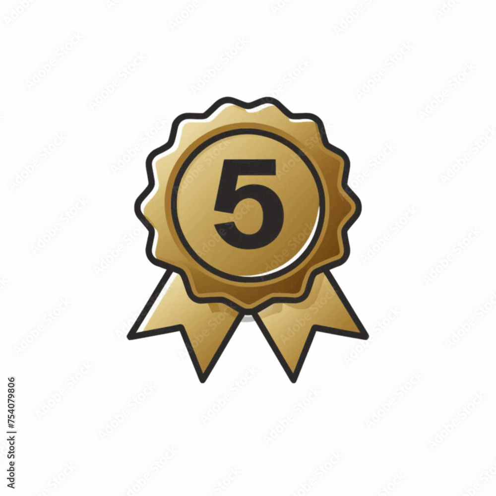 Bronze medal icon with flat style isolated on white background. Bronze medal icon with flat style isolated on white background.