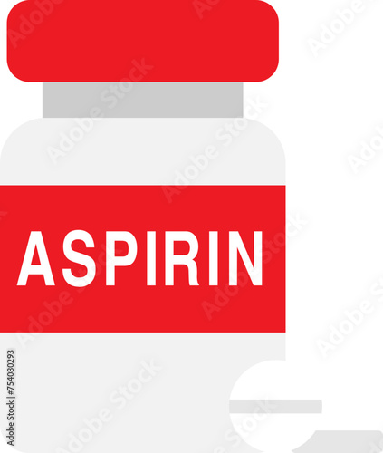 Pharmacy painkiller aspirin vector illustration
