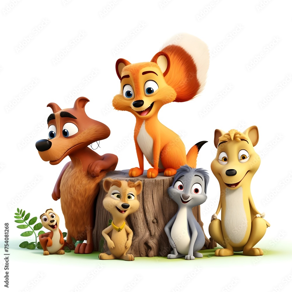 Fototapeta premium set of animals