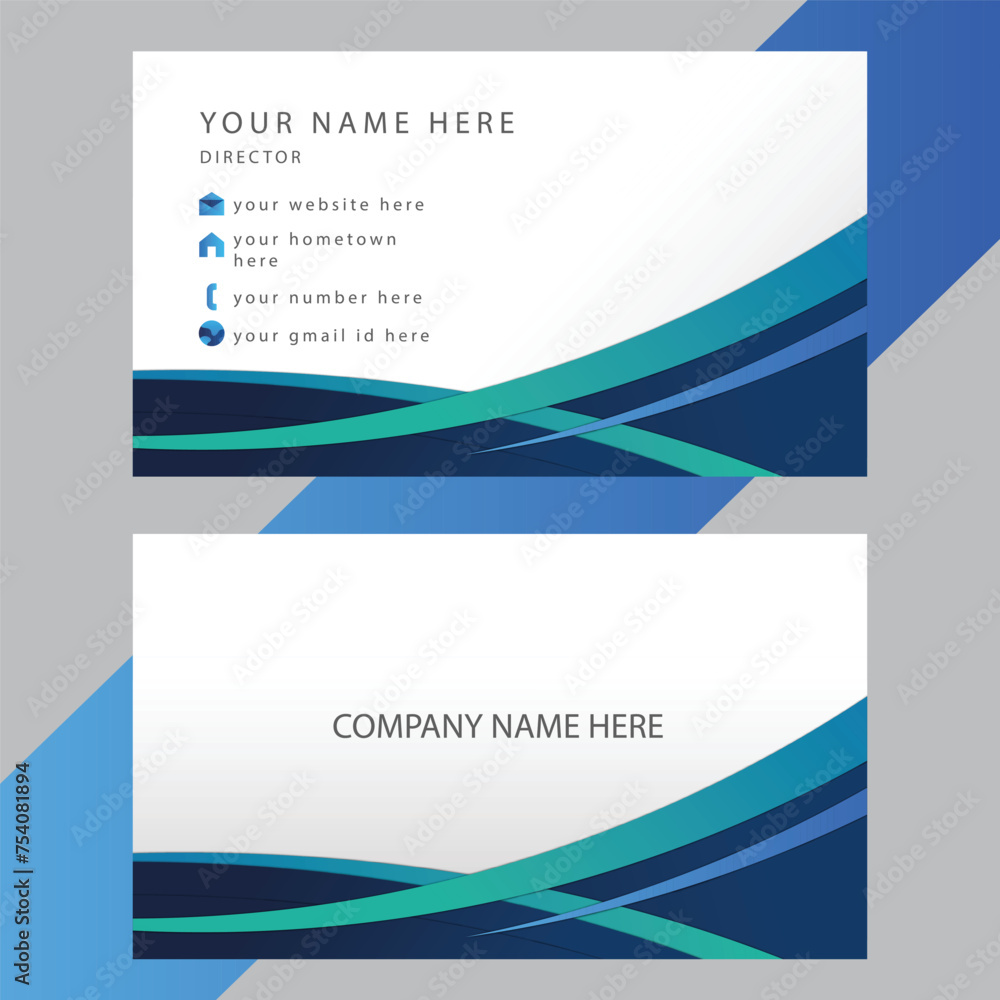Naklejka premium business card template